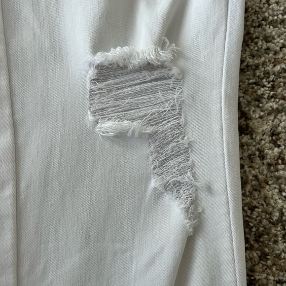 JUST USA white denim skinny pant with zip hem size 27 - Picture 7 of 8